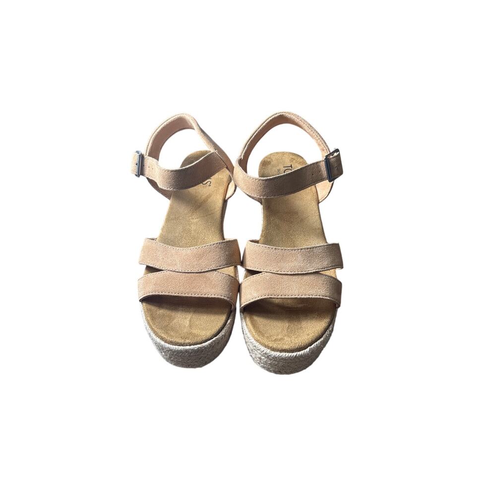 Tom's Suede Wedges Sz 8.5